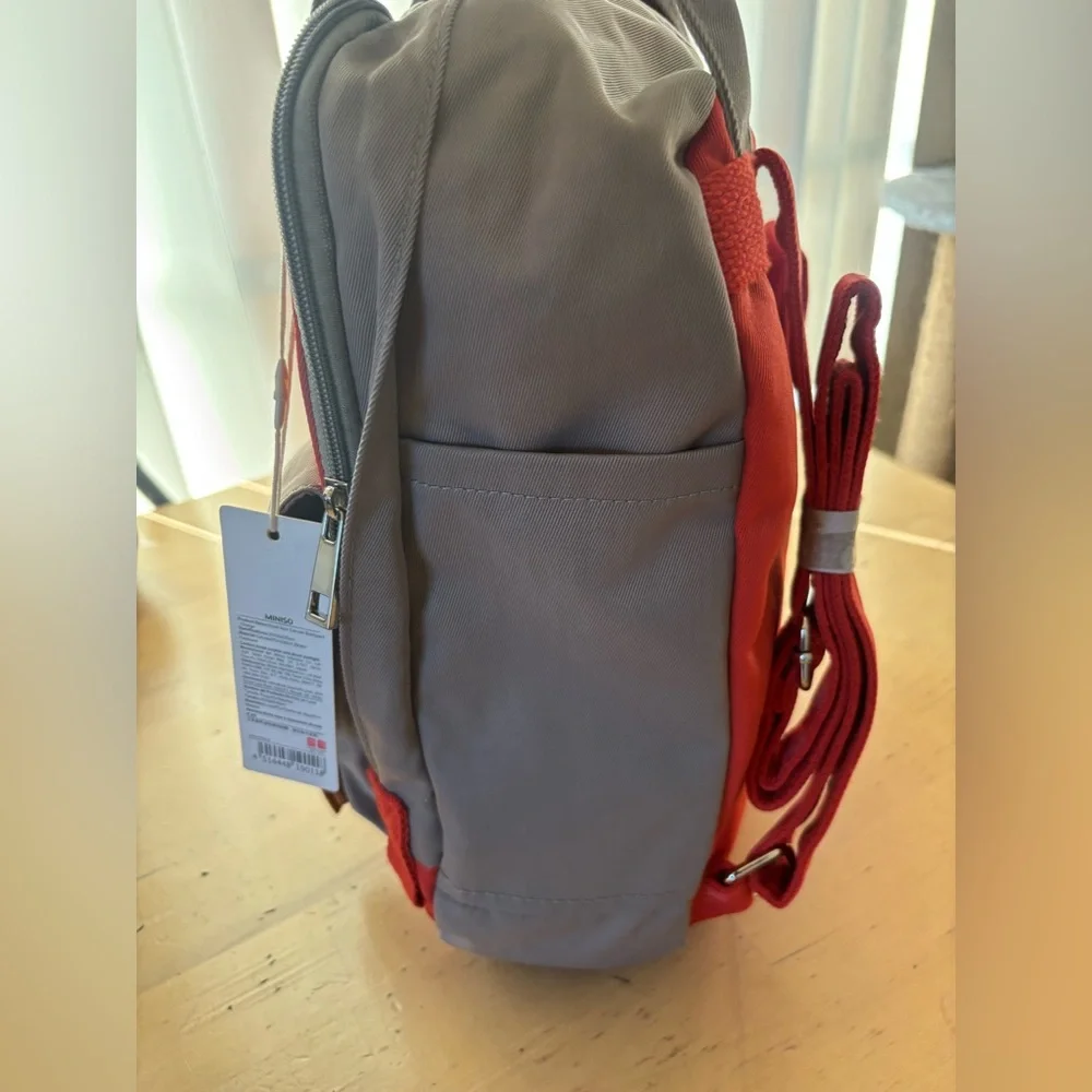 MINISO Life Red & Gray Mini Backpack – New with Tag